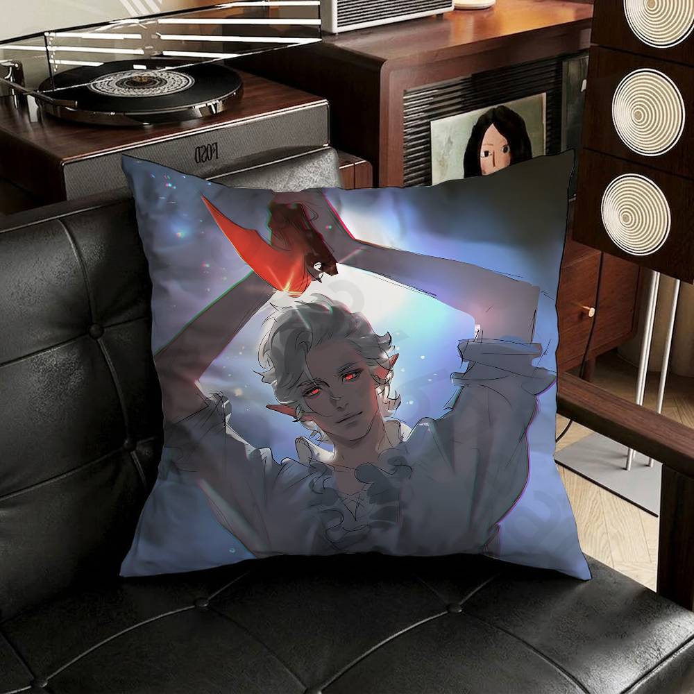 BBaldurs GGate  Astarion Pillow Case Square DoubleSided Printing Short Plush Sofa Cushion Cover Bedroom Bedside Pillow