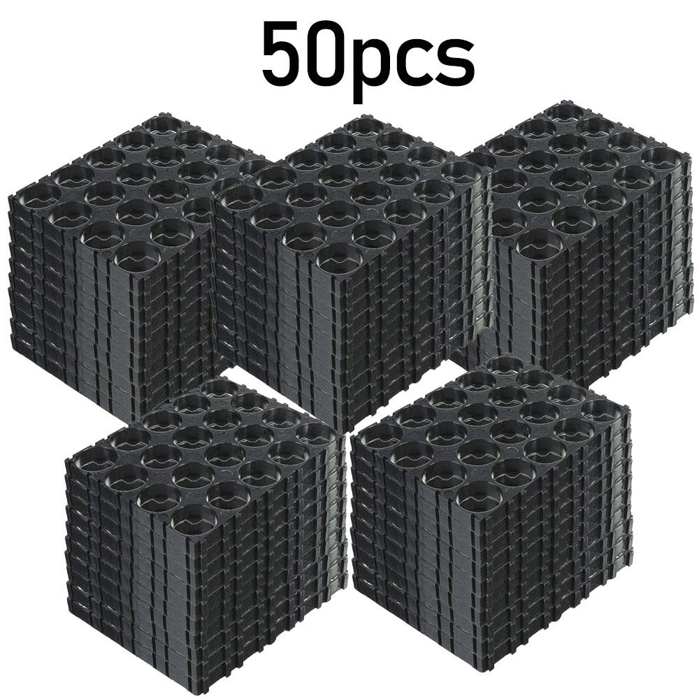 10/20/30/40/50 Pcs 18650 Lithium Battery Bracket Electric Vehicle Fixed Combination Spliceable Battery Cell Connection Bracket