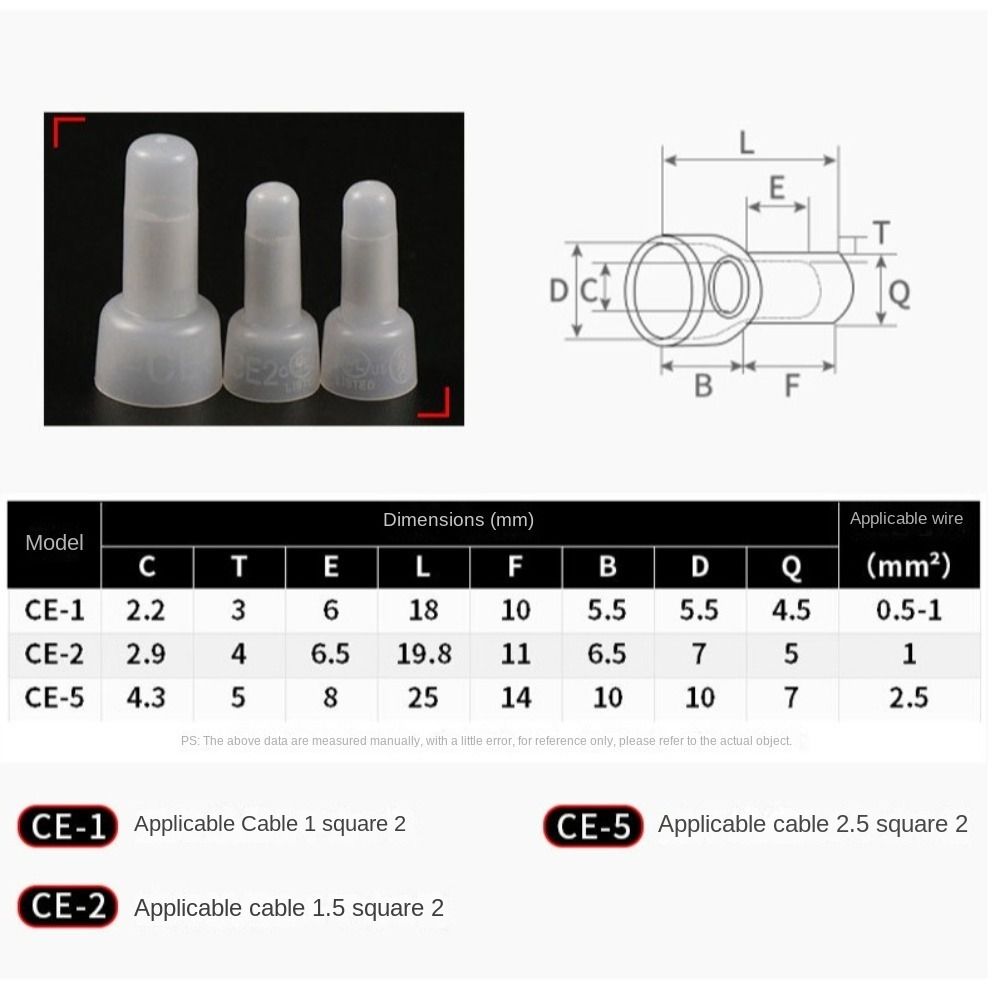 250 Pcs Insulated Crimp Cap Kit Waterproof Terminals Connector  Electrical Wire