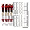 INJORA RC Shocks, 43mm Aluminum Threaded Teleshocks, Scx24 AXI90081 Deadbolts for 1/24 Crawler Cars, 4 Pieces (Red)