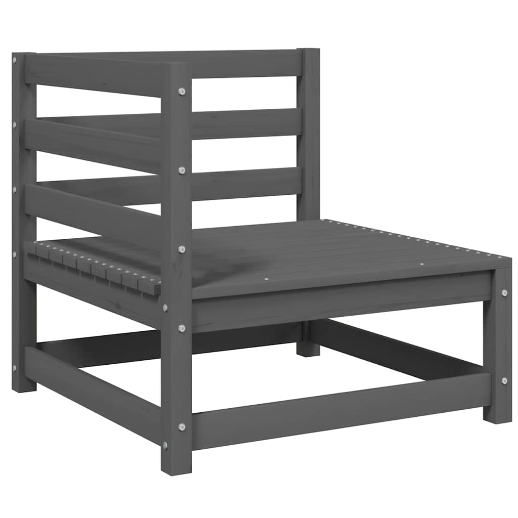 Vidaxl 2-Cz. Garden Lounge Furniture Set, Grey, Pine