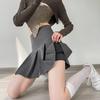High-Waisted Pleated Skirt Women's Slimming Schoolgirl Style Mini A-Line Skirt Suit Casual Design-forward Slimming All-match Versatile Skirt