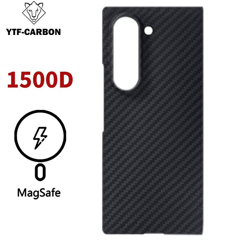 YTF dla Samsung Galaxy Z Fold 7 Etui z włókna węglowego aramidowego Pokrowiec Kevlar Ultra-cienki Fold6 Lekkie Etui ochronne Etui W26