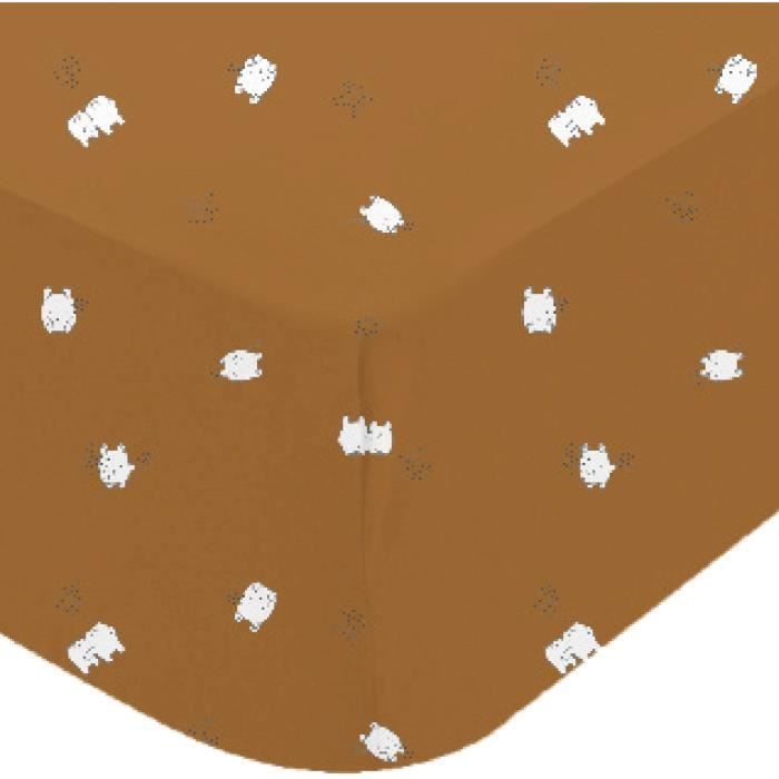 Drap Housse - DOMIVA - BOUBOU - Jersey - Iprimé - 60 X 120 Cm