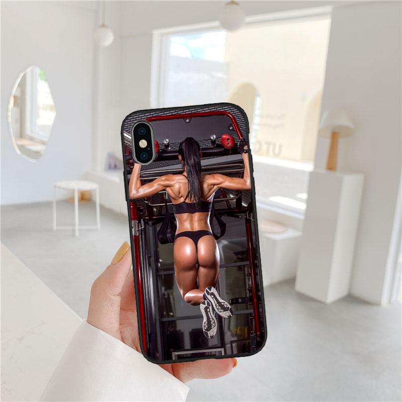 CJ20 Bodybuilding Gym Fitness Girl Soft Shell Phone Case for OPPO A3 Pro A72 A74 A76 A77 A77S A78 A79 A94 A95 A18 A40M A58
