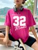 Dream City Number 32 Design Woman T-Shirts Polyester Multicolor T Shirt Hip Hop Summer Short Sleeve Y2K Breathable Clothing