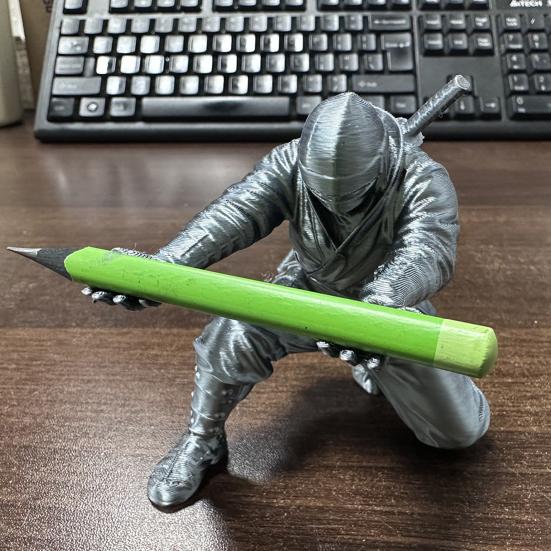 3D Printed Ninja Pen Holder Desk Organizer for Office Classroom Creative Pencil Stand Ornaments Study Gifts for Kid