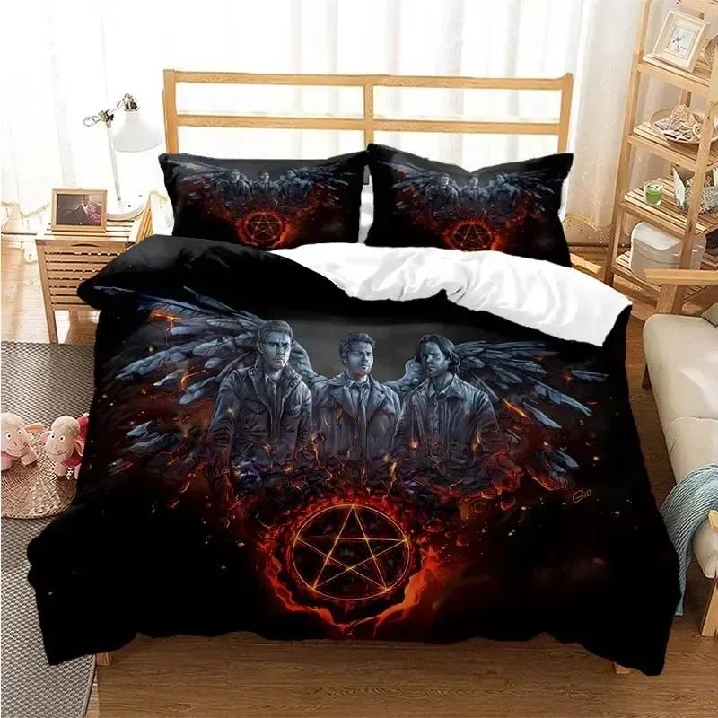 Supernatural 3D Printed Bedding Set Twin Full Queen King Size Amazing Theme Duvet Cover Set Bed Linens Comforter Bedding Sets
