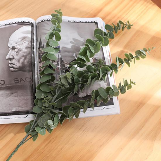 5Pcs/Set Green Artificial Eucalyptus Leaf Plant Vine Garden Balcony Home Decor