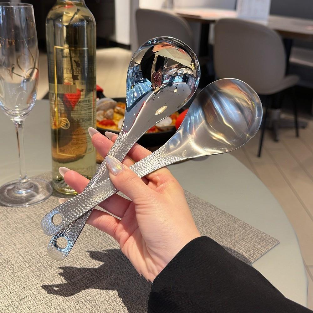 Míchací lžíce Nerezová lžíce Dlouhá rukojeť Lžíce na zmrzlinu Nová Naběra na polévku