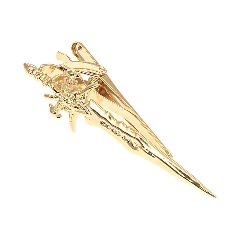 Knight Bull Head Sword Tie Clip Gold Color Silver Color High Quanlity Tie Clip Men Jewelry