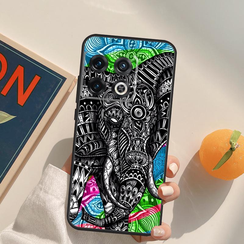 Elephant Floral Tribal Case For OnePlus Nord 5 CE 2 3 4 Lite N20 N30 OnePlus 15 13 12 11 13T 10T 10R 12R 13R Cover