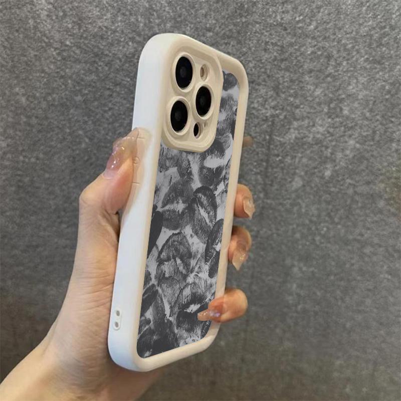 Sexy Red Lips Fashion Silicone Phone Case For iPhone 16 15 14 13 12 11 Pro Max 7 8 16 Plus 16E X XS XR SE Shockproof Soft Cover