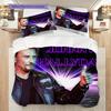 Johnny Hallyday Iconic Rock Legend Bedding (1 * duvet cover + 2 * pillowcase, without core) 2D Flat Christmas birthday gift Duvet cover and pillowcase