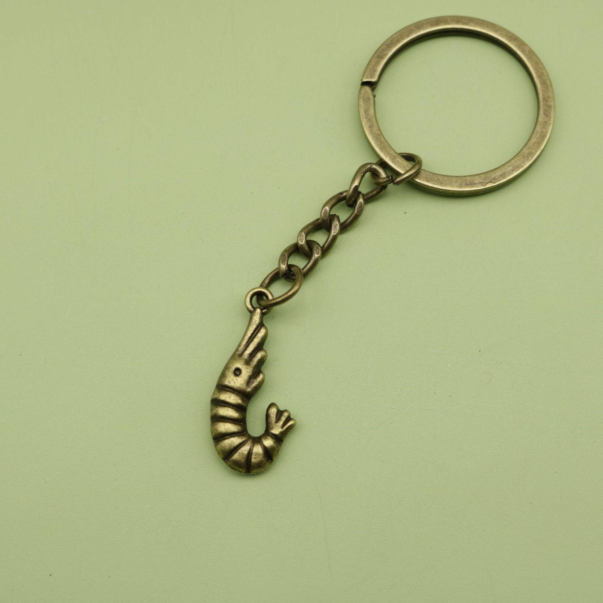 Trendy Simple Shrimp Keychain Pendant