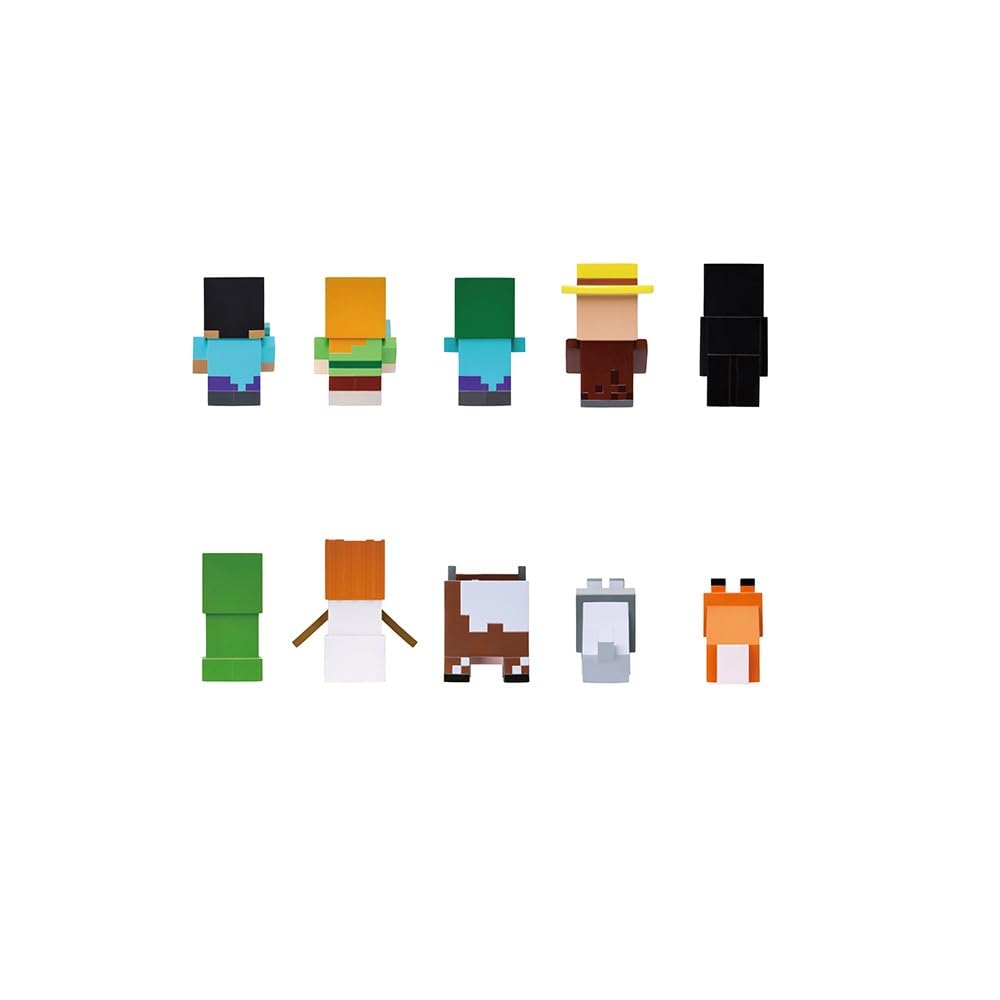 MINECRAFT Minecraft Soft Vinyl Puppet Mascot Box med 10 stk