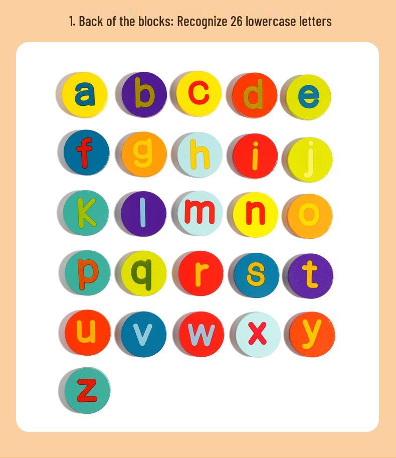 Montessori Wooden Snail Alphabet Matching Educational Toy for Kids