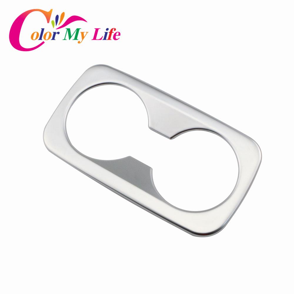 ABS Chrome Rear Seat Water Cup Trim Glasses Holder Cover Sticker for Kia Sportage KX5 KX 5 QL 2016-2018