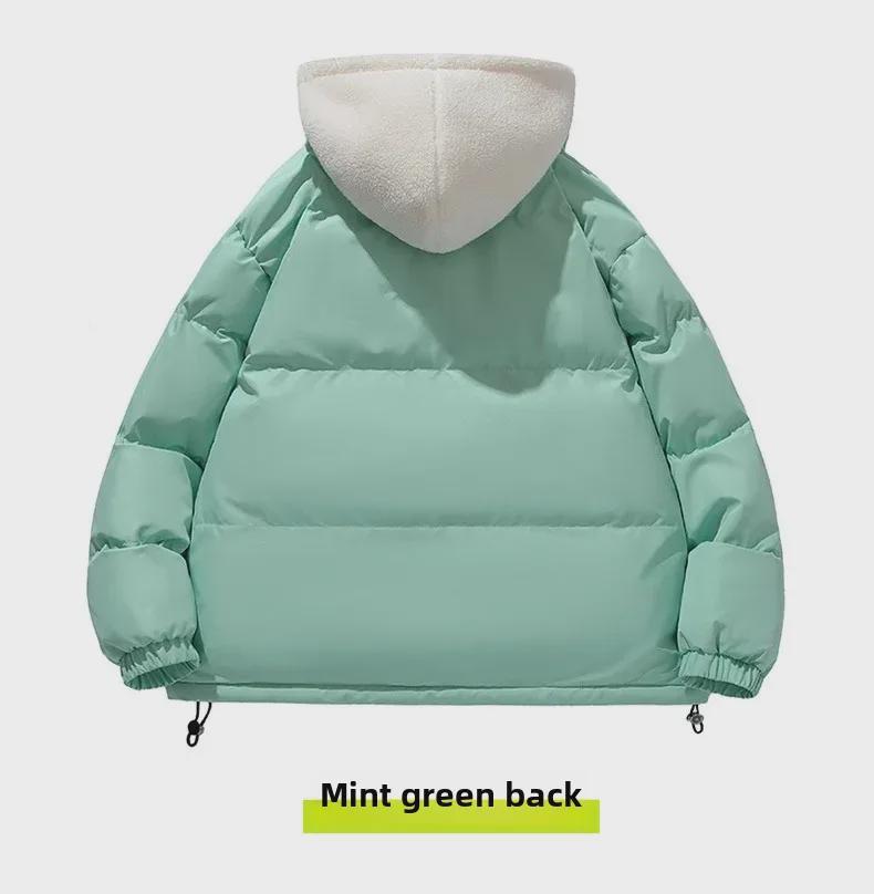 Men's Autumn Winter Cotton-Padded Jacket: Trendy, Velvet-Lined, Loose & Warm