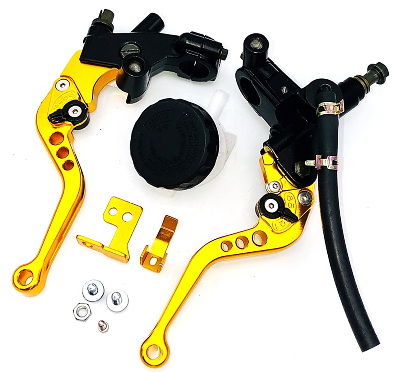 

World Imp Motor Универсальный комплект регулируемых рычагов тормоза и сцепления для мотоцикла с главным цилиндром и бачком для и PCX Ninja, Monkey, CBR, NSR,