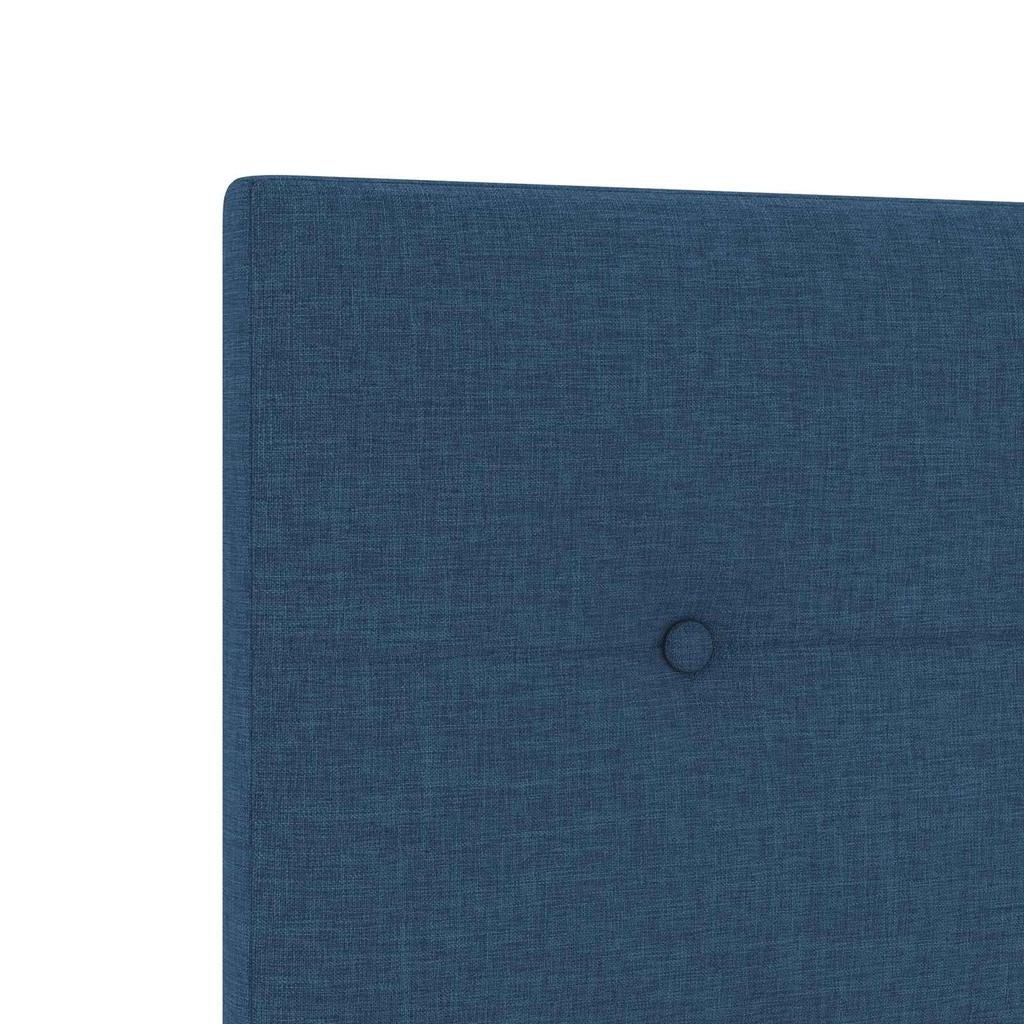 Box Spring Bed with Mattress and Headboard Blue 100 x 200 cm Fabric