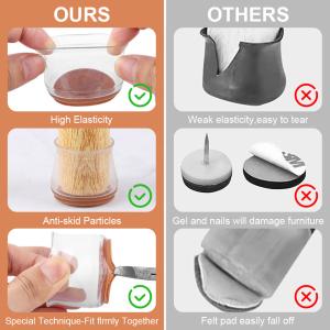 32pcs Silicone Table Chair Leg Floor Protectors Thicken Wear-resistant Chair Feet Caps Covers Pads For Reducing Noise