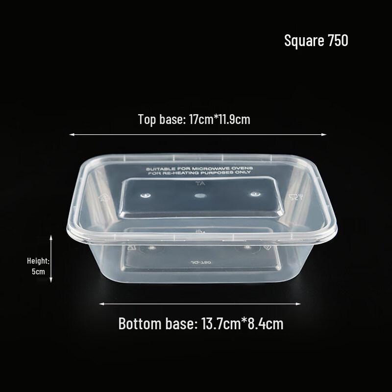 ZISIZ Disposable Rectangular Lunch Box