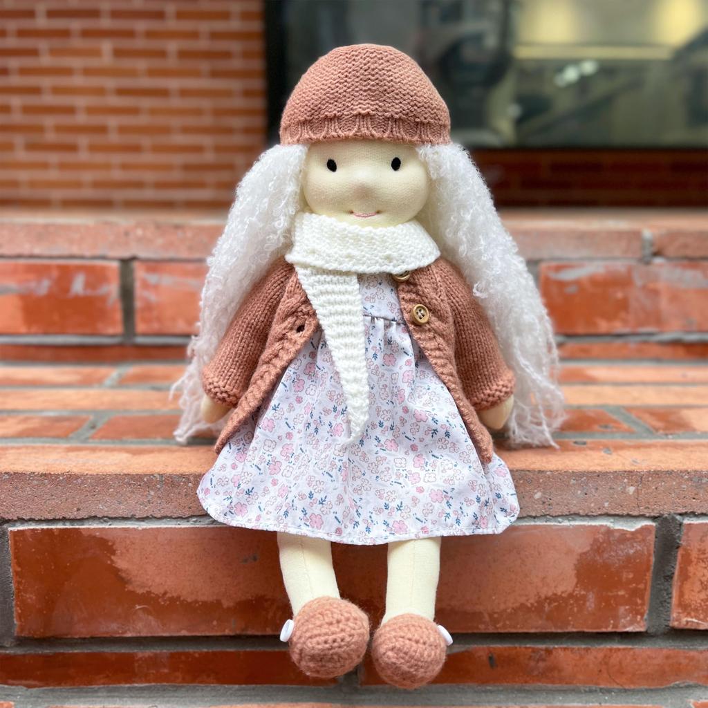 BlissfulPixie Waldorf Doll Handmade Doll Genesis 30cm Soft Girl Cute Stuffed Animal Best Doll for Kids -