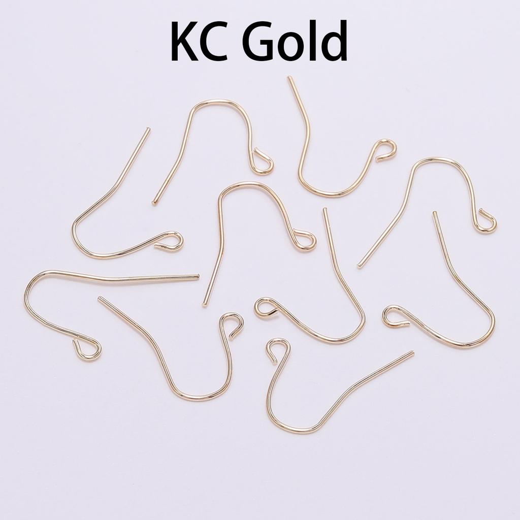 100Pcs 19*18mm Earring Components Hooks Twist  Gold Bronze Ear Hook Clasps Earring Wires Findings For DIY Jewelry Making