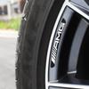 WUGL8 4Pcs Wheel Hub Stickers Wheel Rims Aluminium Decoration Strips For Mercedes Benz AMG GLC GLA GLB GLE GLS CLA W204 W205 W169 W176