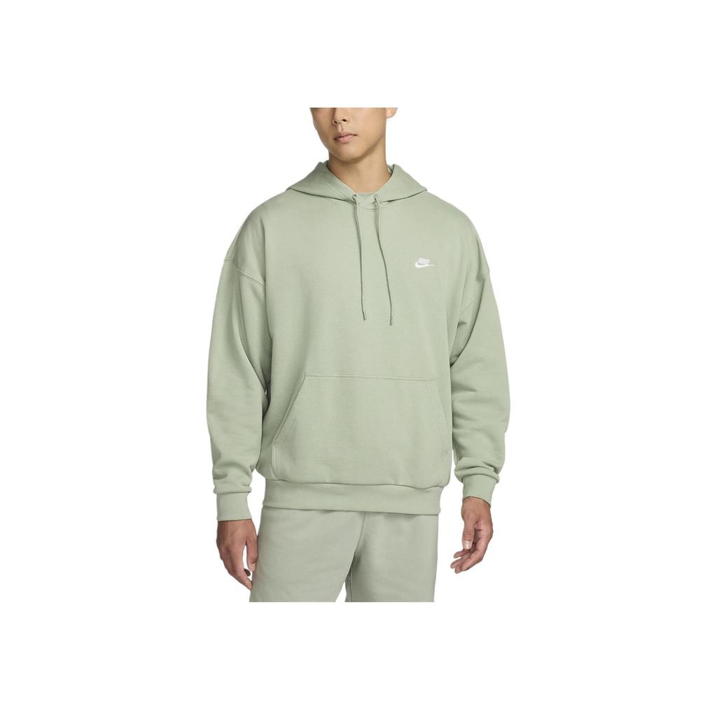 Nike Club Fleece Solid Soft Comfortable Knitted Hoodie Men Hoodies Emerald-Horizon White HJ1817-370