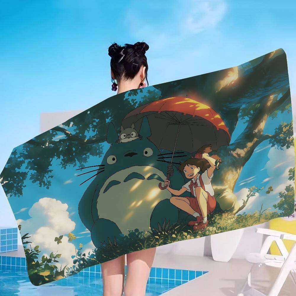 My Neighbor T-Totoroes Anime Anime Beach Swimming Towel Soft Absorbent Washcloth Children's Gifts For Kids Travel Camping Gym