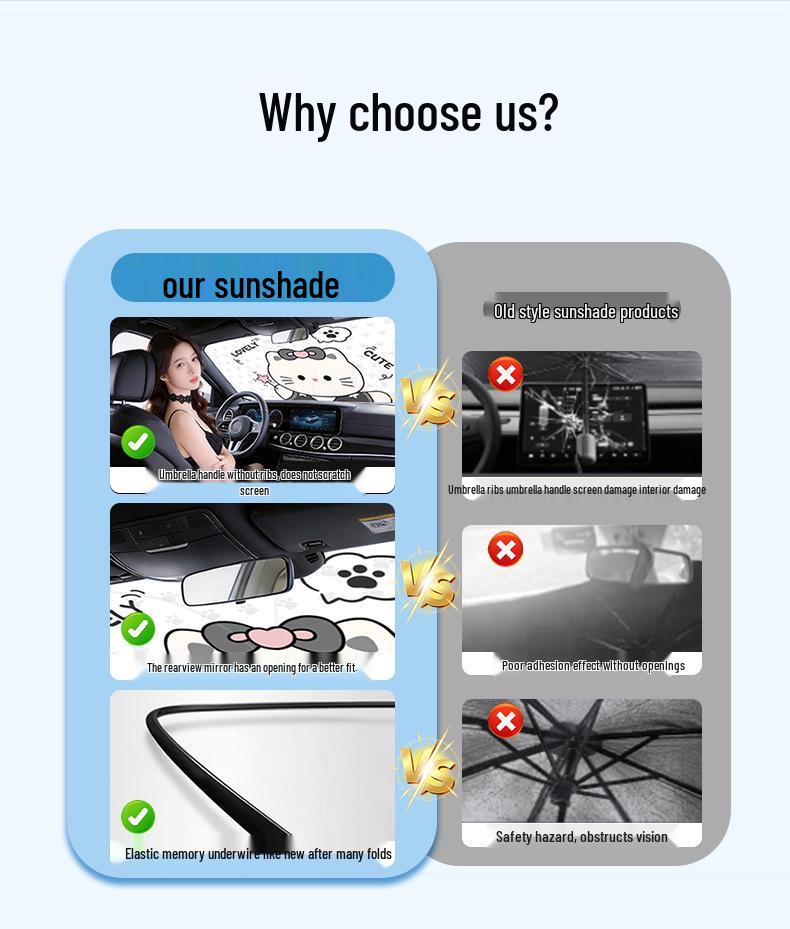 2026 Summer Car Windshield Sun Shade: Small Car Heat Insulation and UV Protection for Front Windshield