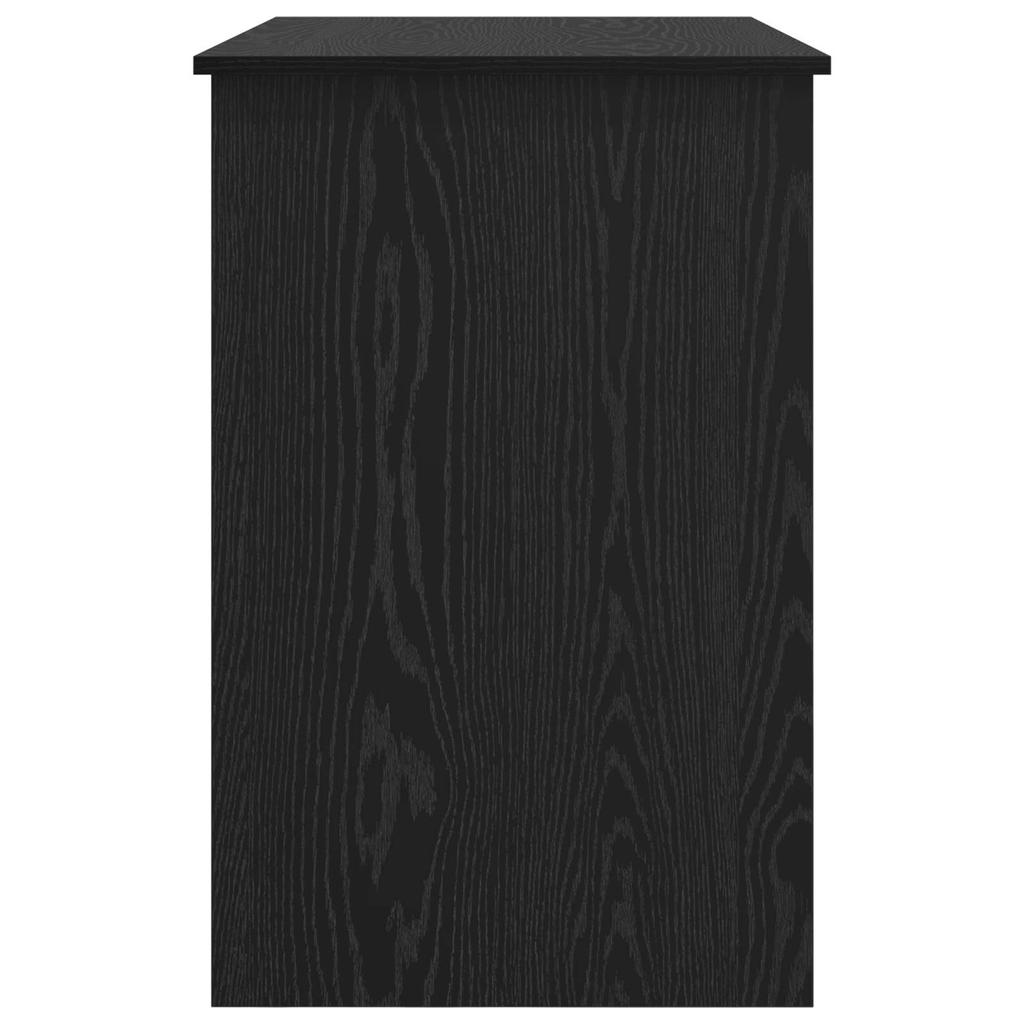 Desk with Storage Black Oak Effect 100 x 50 x 76 cm