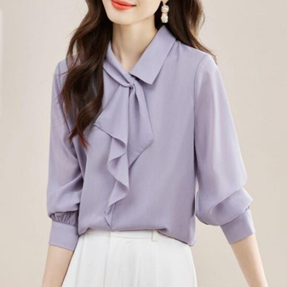 Navava Romantic Frill Scarf Neck Long Sleeve Blouse Nb1937