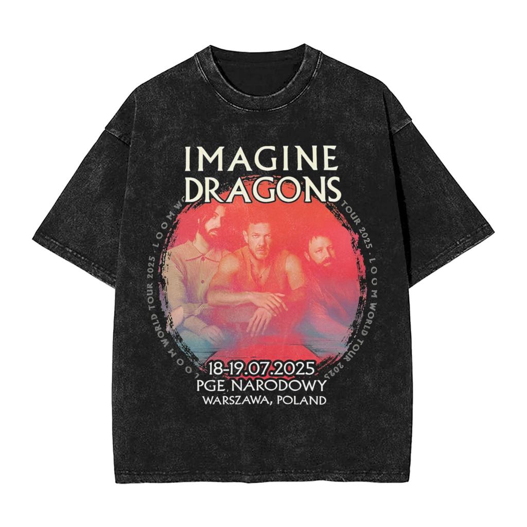 Damen Herren Imagine Dragons T-Shirt Grafikdruck Baumwolle Gewaschen Lässige T-Shirts