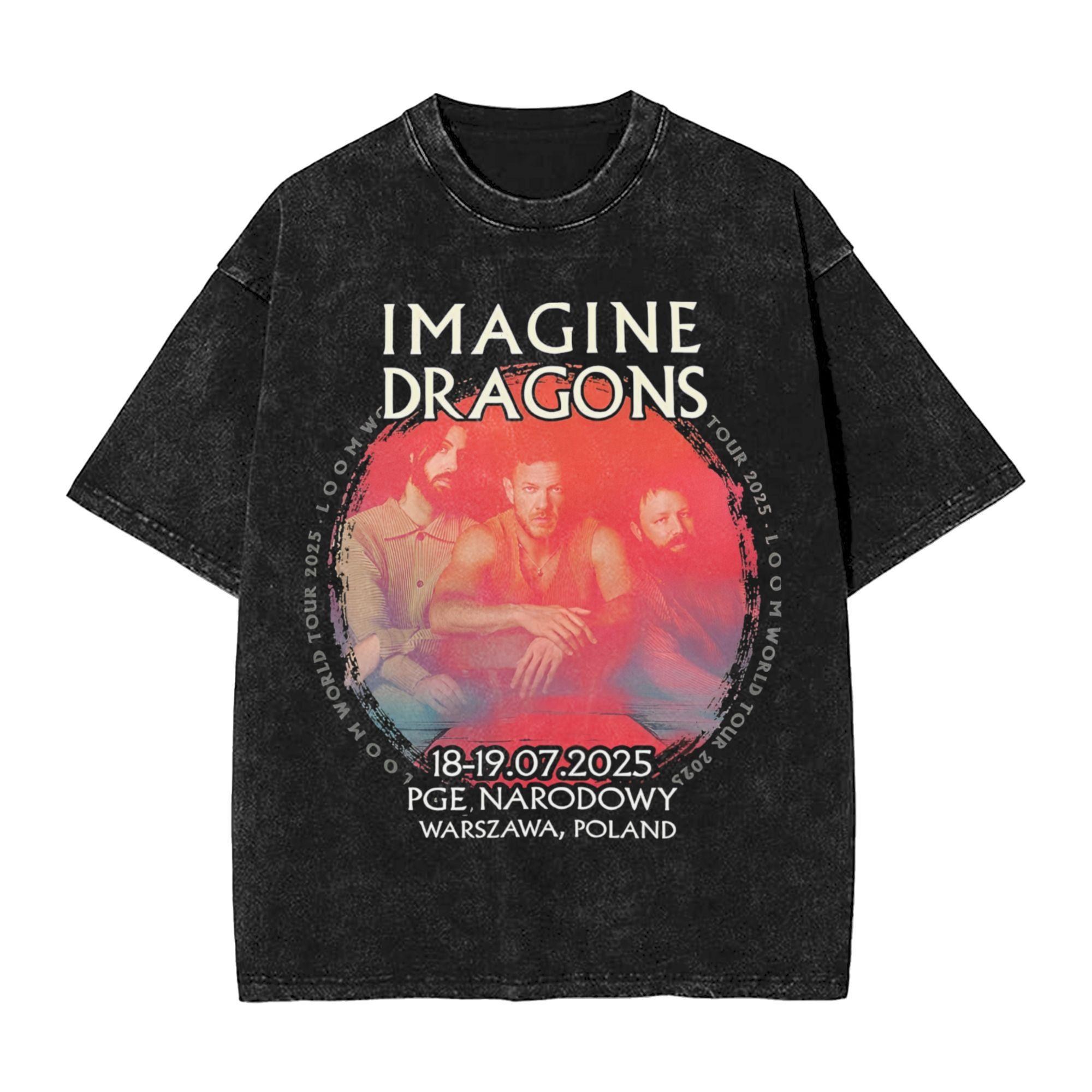 

Жіночі Чоловічі Футболки Imagine Dragons з Графічним Принтом Бавовняні Випрані Повсякденні Футболки S