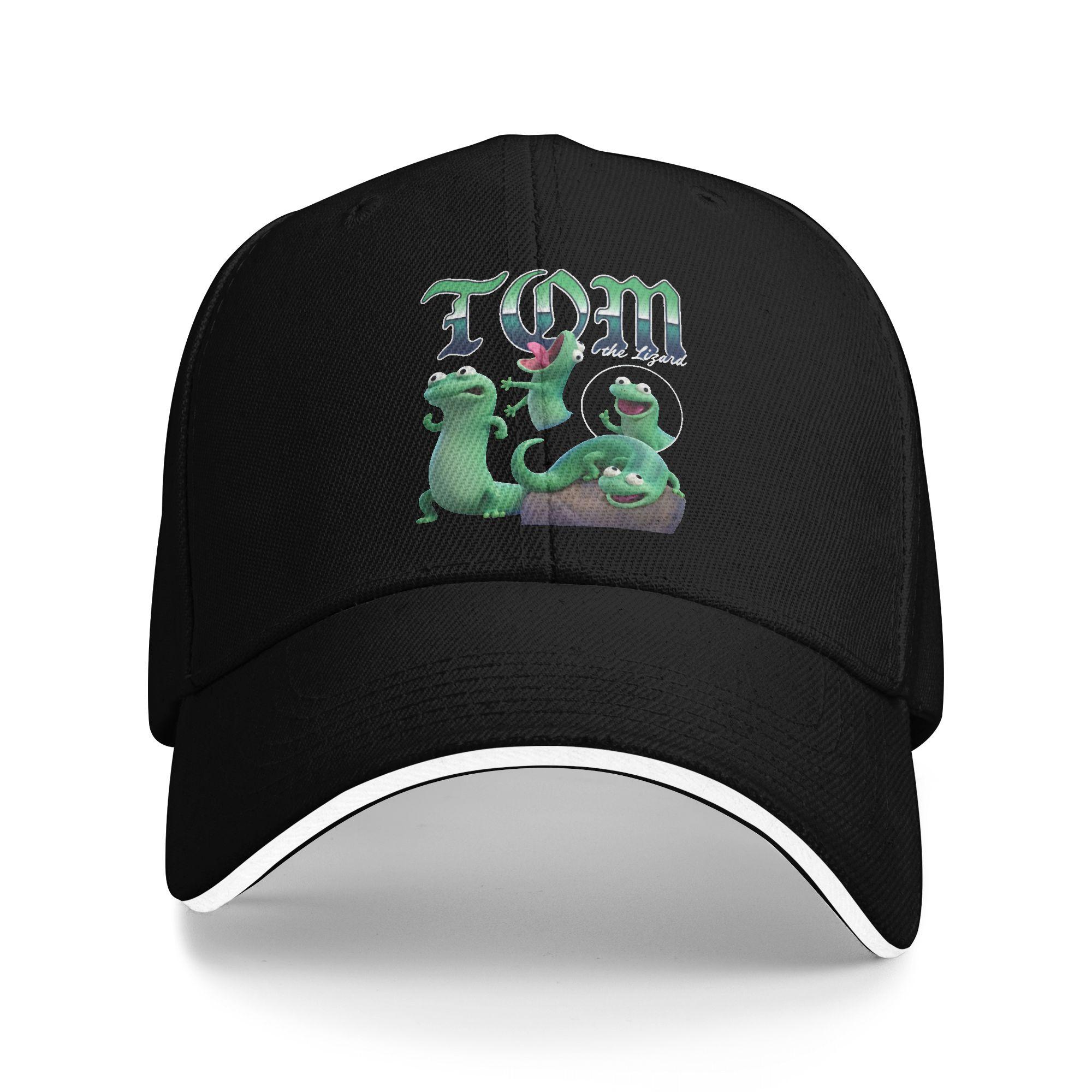 

Animated Tom Lizard Meme Baseball Caps Hip Hop Sandwich Hat Unisex Breathable Dad Hat Fishing One Size чёрный