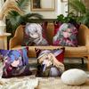 Wuthering Waves Rinascita Cushion Cover Pillow Case Plush Fabric Soft Double Sided Print Sofa Cushion Cover Throw Pillow Covers