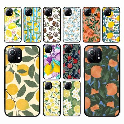 Summer Green Leaves Fruit Lemon Peach Phone Case For Xiaomi Mi Note 10 Pro 8 Lite 9 Se 10T 6X 6 5X 5 F1 Mix 2S Max 2 3 Cover