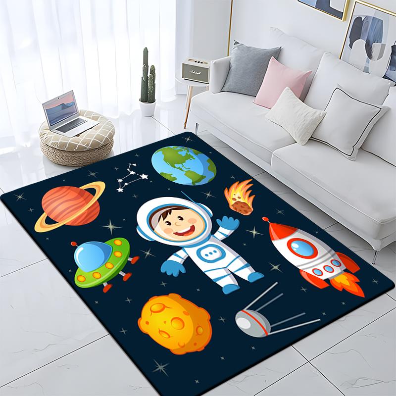 Cartoon astronaut children's room decorative carpet Camping cushion play aera mat  floor mat carpet game area rug floor mats