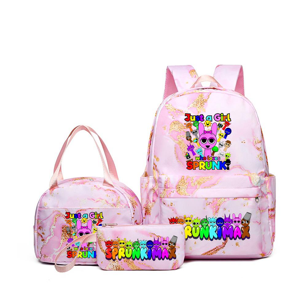 Rhythm box sprunki peripheral schoolbag boys and girls schoolbag primary school junior high school students backpack D