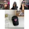 Fashionable Heart Embroidery Cotton Duckbill Cap Breathable Sunshade Hat