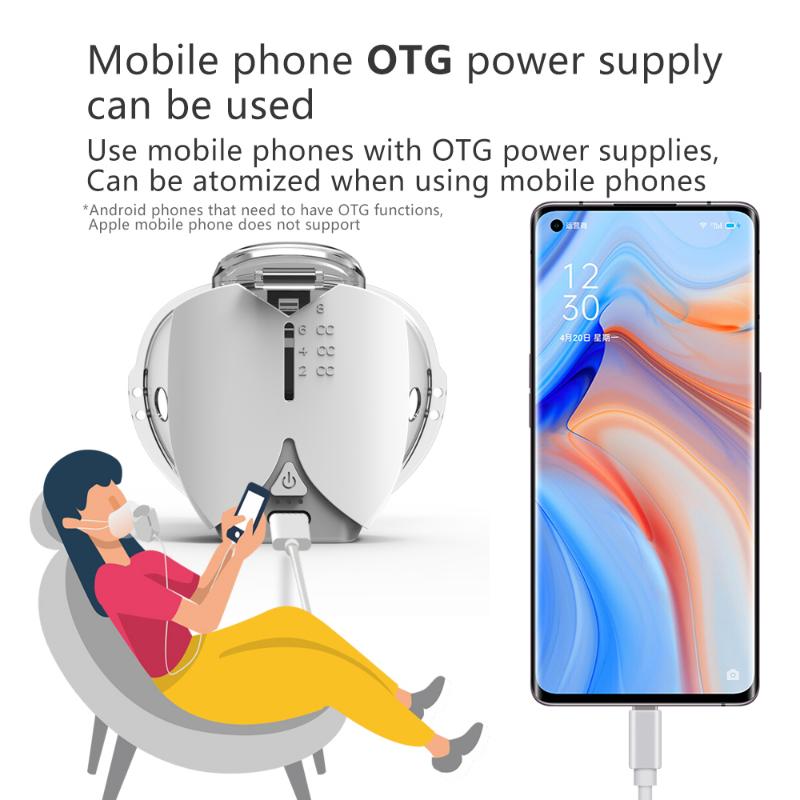 Mini nebulizator cu plasă, portabil, portabil, automatizator de inhalare, silențios, nebulizator cu ultrasunete, pentru copii, adulți, umidificator pentru astm