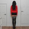 LACE LAYERED KNEE SOCKS [BLACK]