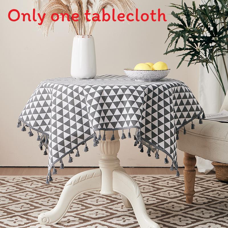 Nordic Floral Tablecloth With Cotton Polyester Blend For Home Dining And Decor