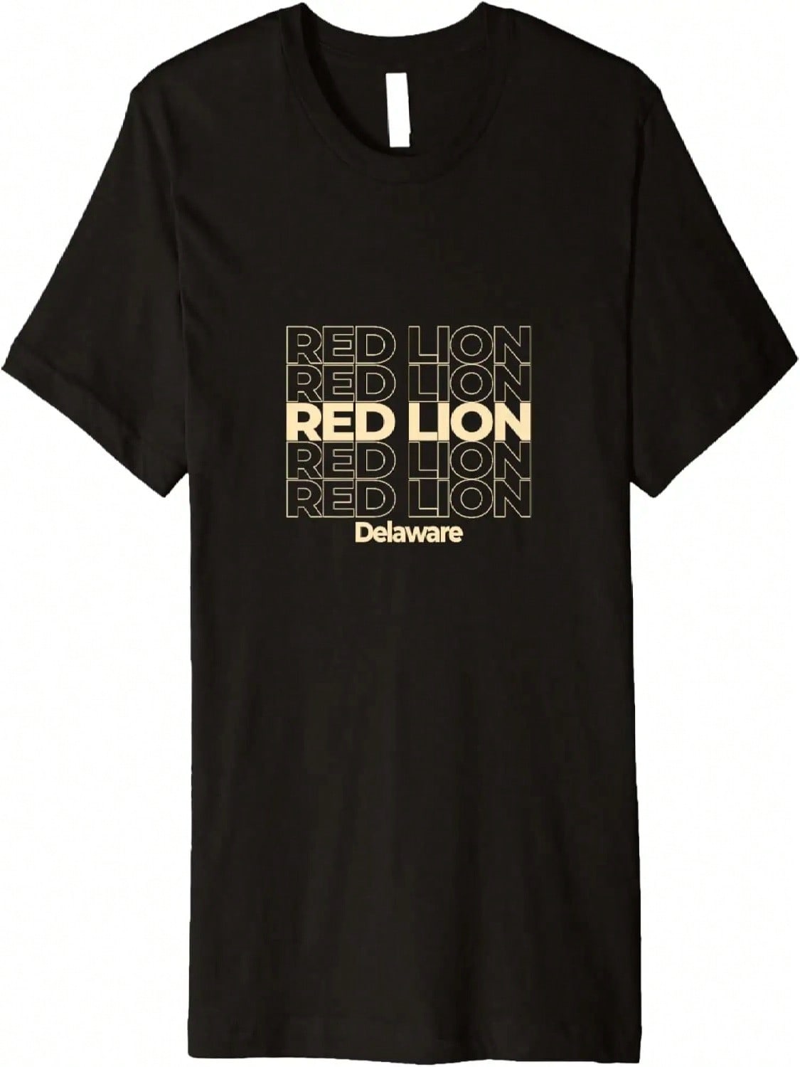 Vintage Red Lion, Delaware Repeating Text Premium T-Shirt S разноцветный