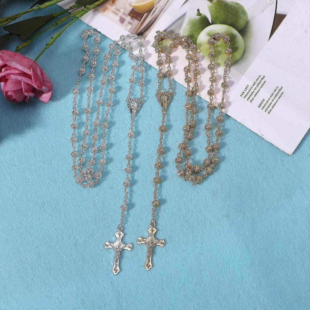For Cross Necklace Religious Pendant Crucifix Necklace Faith Jewelry 19.68in Cha
