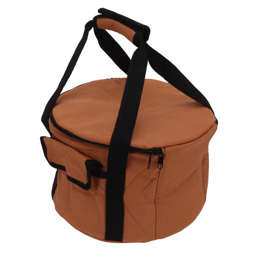 Camping Geschirr Aufbewahrungstasche 13,7L Großes Fassungsvermögen Weiche Auskleidung Wasserdicht Runde Picknick Aufbewahrungstasche für Outdoor BBQ