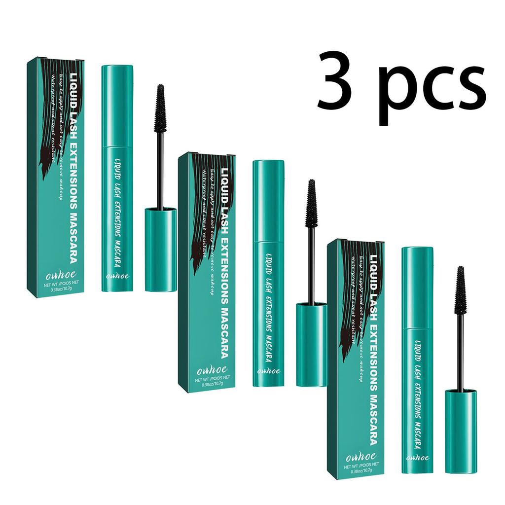 OUHOE Thrive Flüssig-Mascara, wasserfest, wischfest, natürlich, nicht klumpend, volumenverleihend, verlängernd, langanhaltend (Dickes Schwarz)